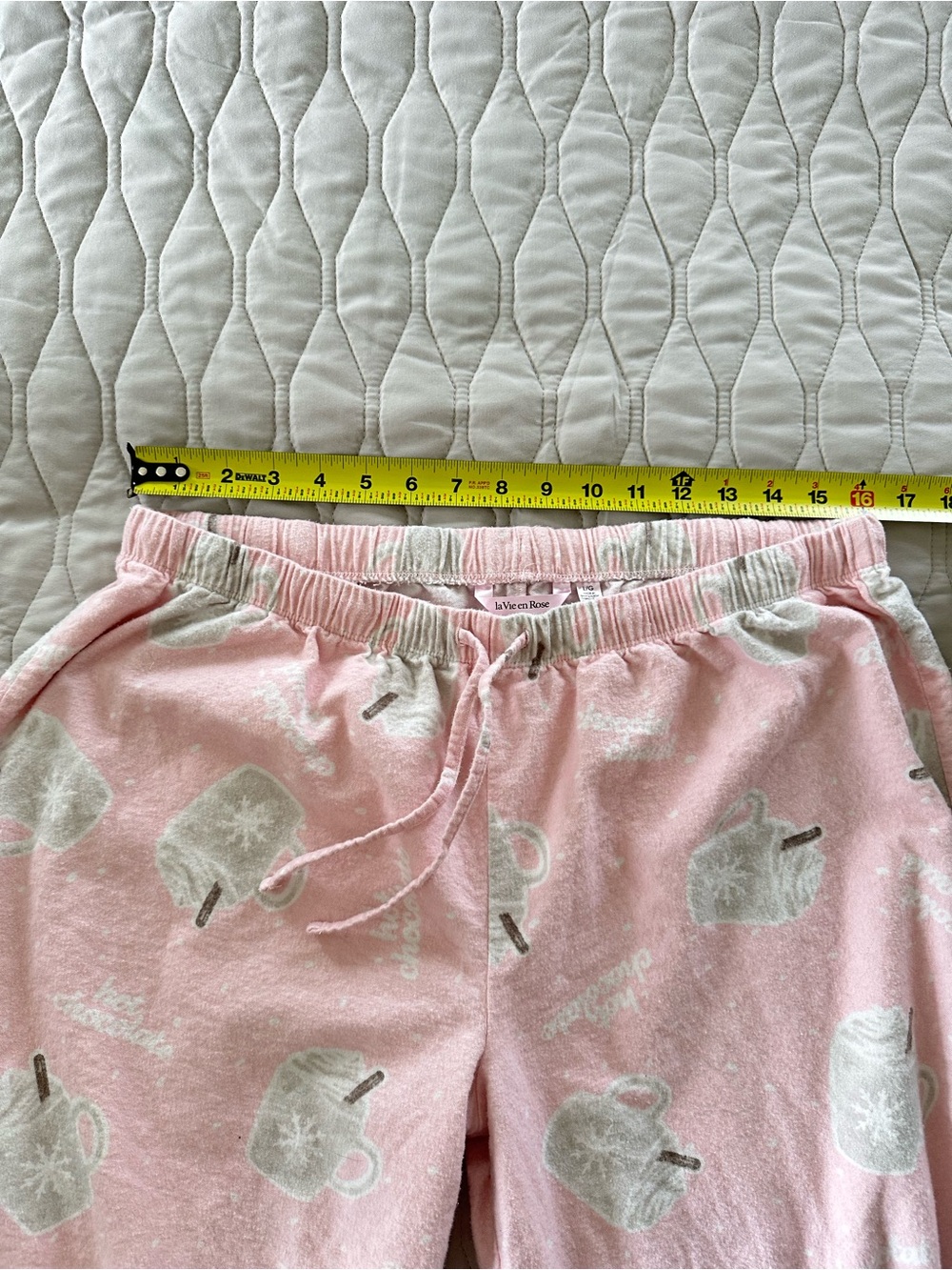 La Vie En Rose Cozy Pink Women's Pajama Set Soft Long-Sleeve Button-Up Flannel L - Picture 6 of 13